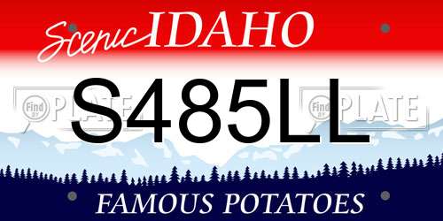 S485LL Idaho License Plate