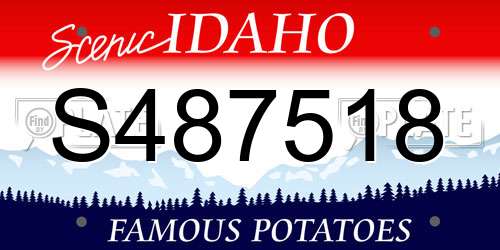 S487518 Idaho License Plate