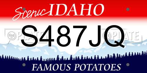 S487JQ Idaho License Plate