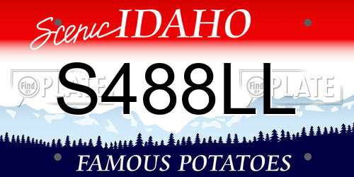 S488LL Idaho License Plate