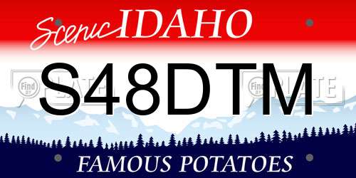 S48DTM Idaho License Plate