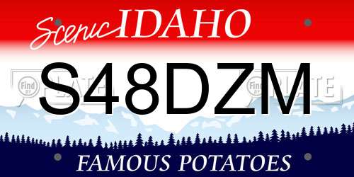S48DZM Idaho License Plate