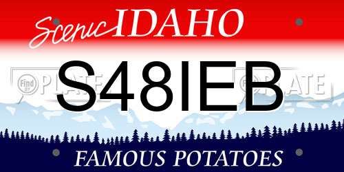 S48IEB Idaho License Plate