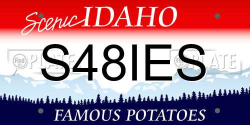 S48IES Idaho License Plate