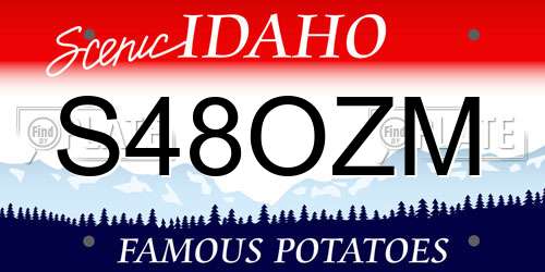 S48OZM Idaho License Plate