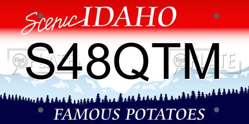 S48QTM Idaho License Plate