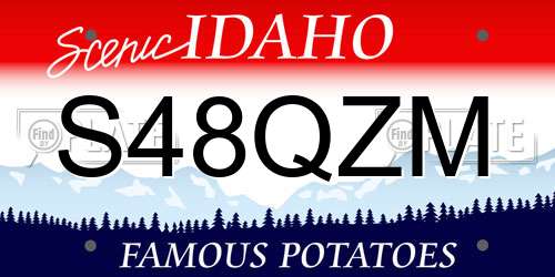 S48QZM Idaho License Plate