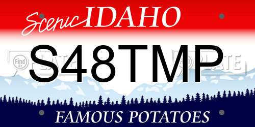 S48TMP Idaho License Plate