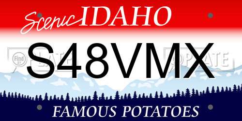 S48VMX Idaho License Plate