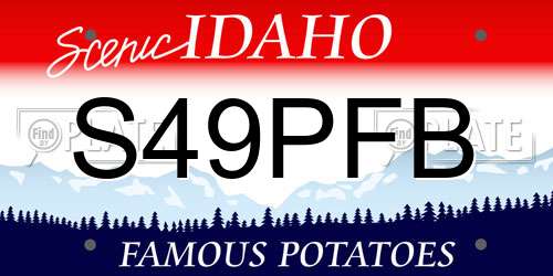 S49PFB Idaho License Plate