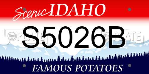 S5026B Idaho License Plate