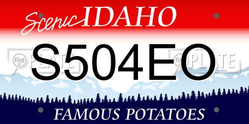 S504EO Idaho License Plate