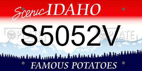 S5052V Idaho License Plate