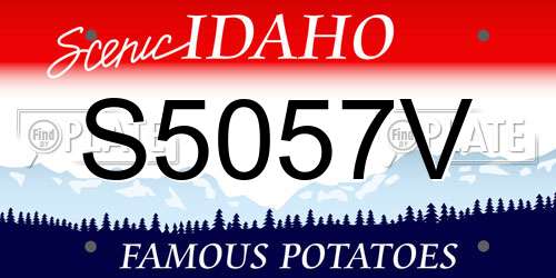S5057V Idaho License Plate