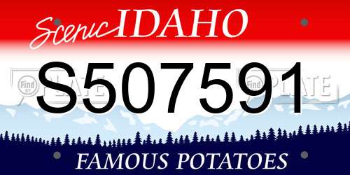 S507591 Idaho License Plate