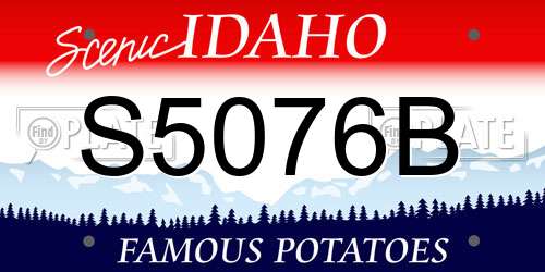 S5076B Idaho License Plate