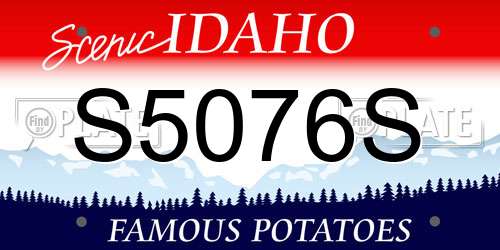 S5076S Idaho License Plate