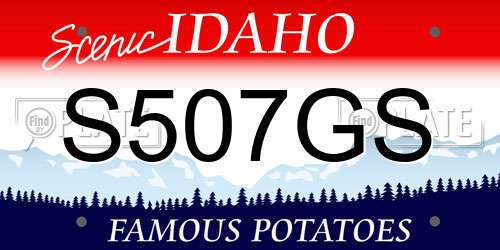 S507GS Idaho License Plate