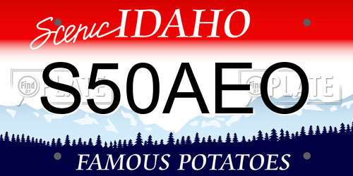 S50AEO Idaho License Plate