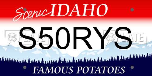 S50RYS Idaho License Plate