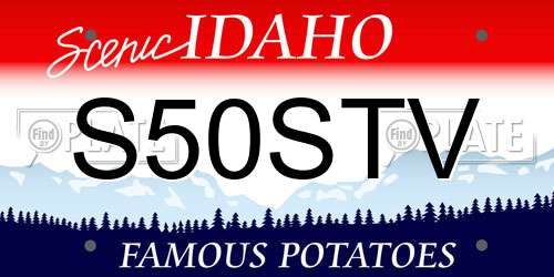 S50STV Idaho License Plate