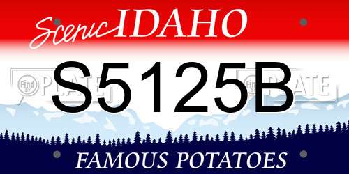 S5125B Idaho License Plate
