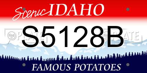 S5128B Idaho License Plate