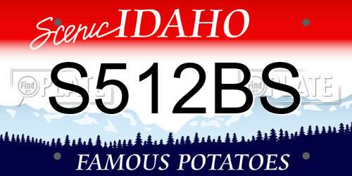 S512BS Idaho License Plate