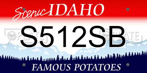 S512SB Idaho License Plate