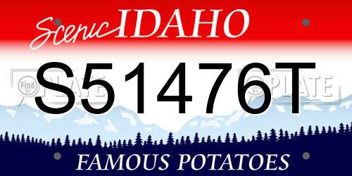 S51476T Idaho License Plate