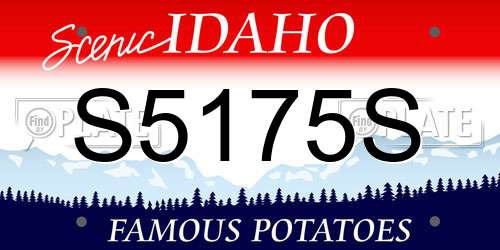 S5175S Idaho License Plate