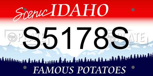 S5178S Idaho License Plate