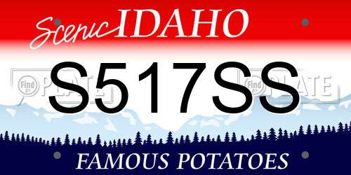 S517SS Idaho License Plate