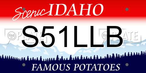 S51LLB Idaho License Plate