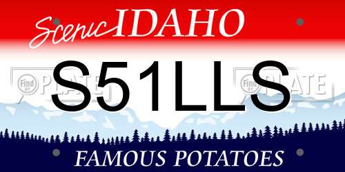 S51LLS Idaho License Plate
