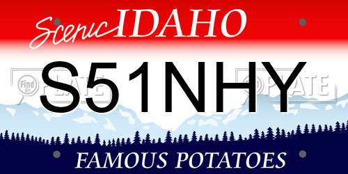 S51NHY Idaho License Plate
