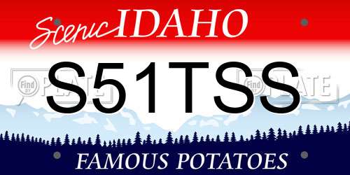 S51TSS Idaho License Plate