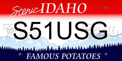 S51USG Idaho License Plate