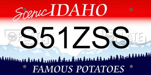 S51ZSS Idaho License Plate