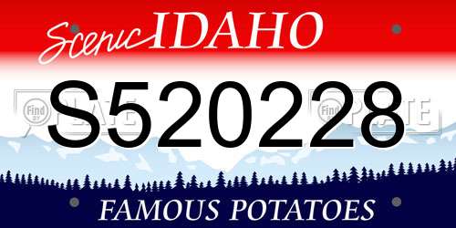 S520228 Idaho License Plate
