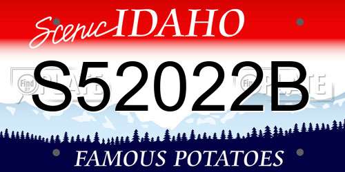 S52022B Idaho License Plate