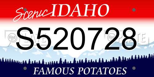 S520728 Idaho License Plate