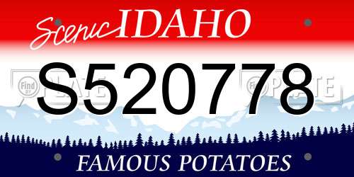 S520778 Idaho License Plate