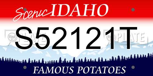 S52121T Idaho License Plate
