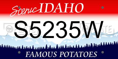 S5235W Idaho License Plate