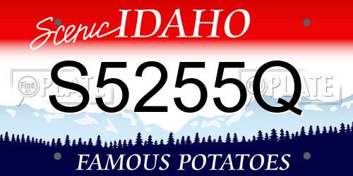 S5255Q Idaho License Plate