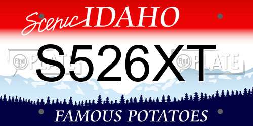 S526XT Idaho License Plate