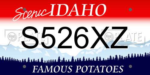 S526XZ Idaho License Plate