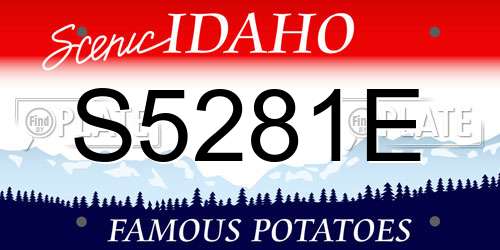 S5281E Idaho License Plate