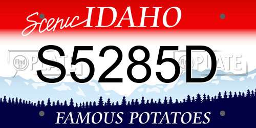 S5285D Idaho License Plate
